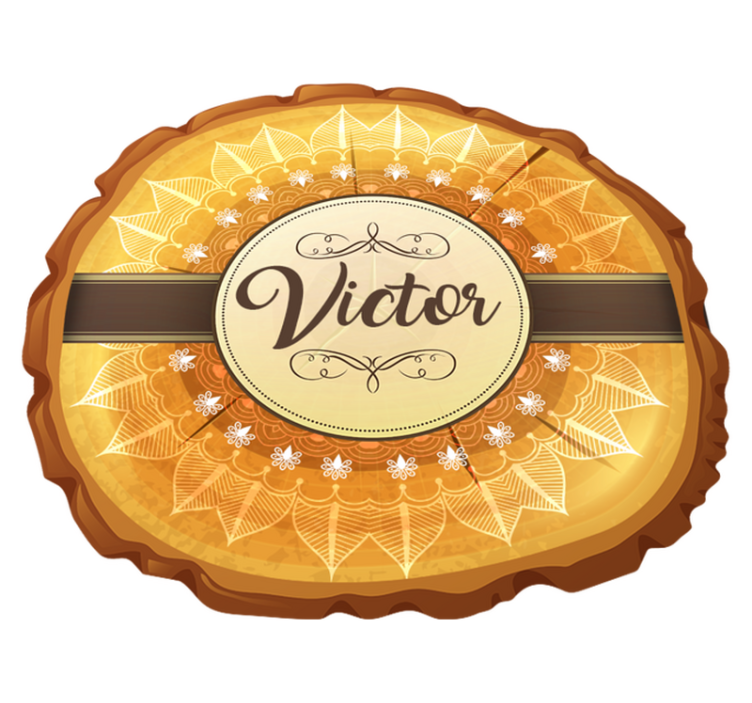 vinylový koberec s menom personalizovaný slávnostný znak - Tenstickers