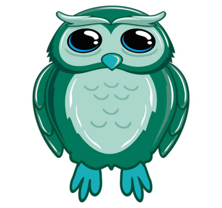 Deti roztomilé sovy zviera vinyl koberec - Tenstickers