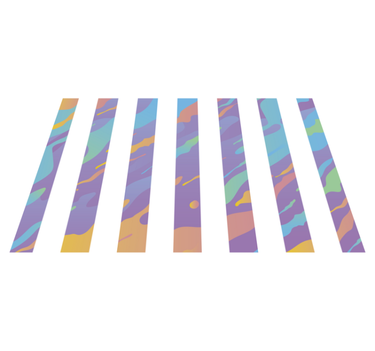 Pastelové pruhy minimálny vinyl koberec - Tenstickers