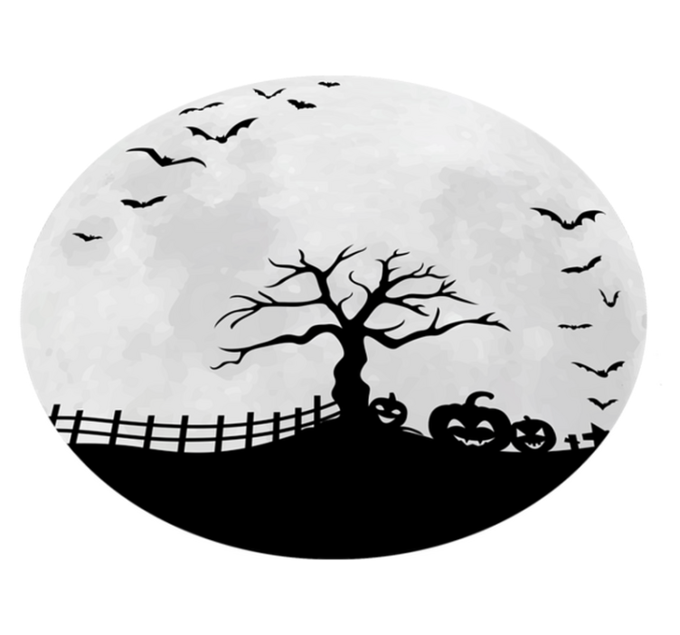 vinylový koberec halloween strašidelná halloweenská scéna - Tenstickers