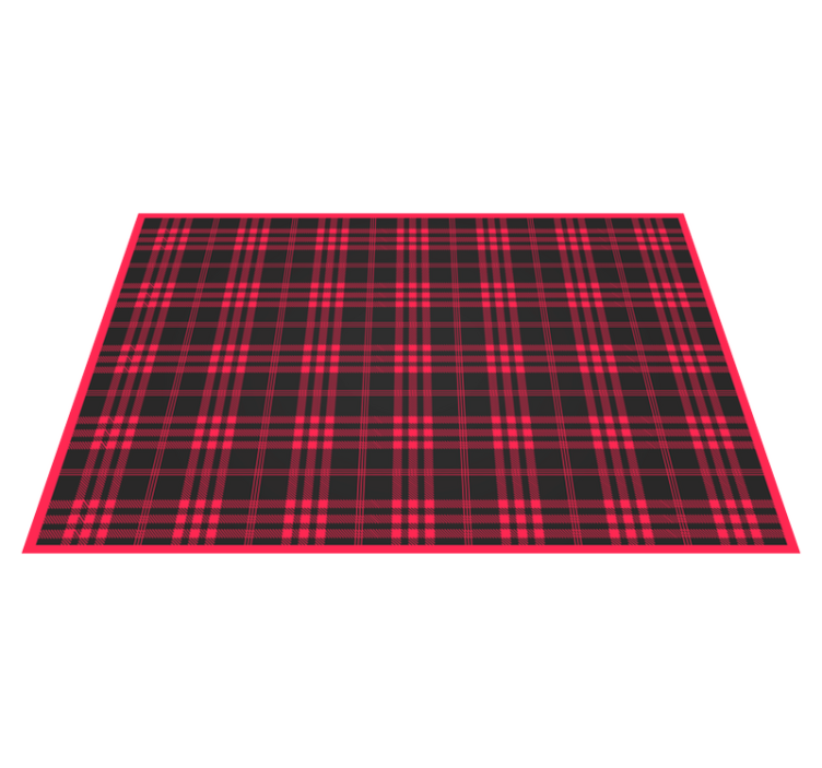 Vianočný tartan vzor pruhy vinyl koberec - Tenstickers