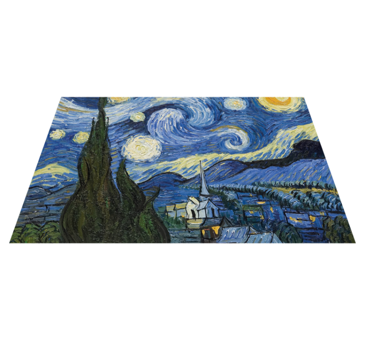 Vinylový koberec van gogh starry night do jedálne - Tenstickers