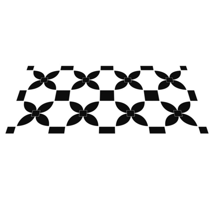 čierny potlačený uličný vinylový koberec čierne dlaždice - Tenstickers