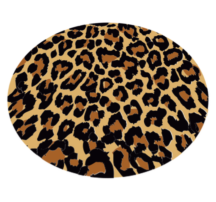 vinylový koberec zvierací vzor kruh leopardích škvŕn - Tenstickers