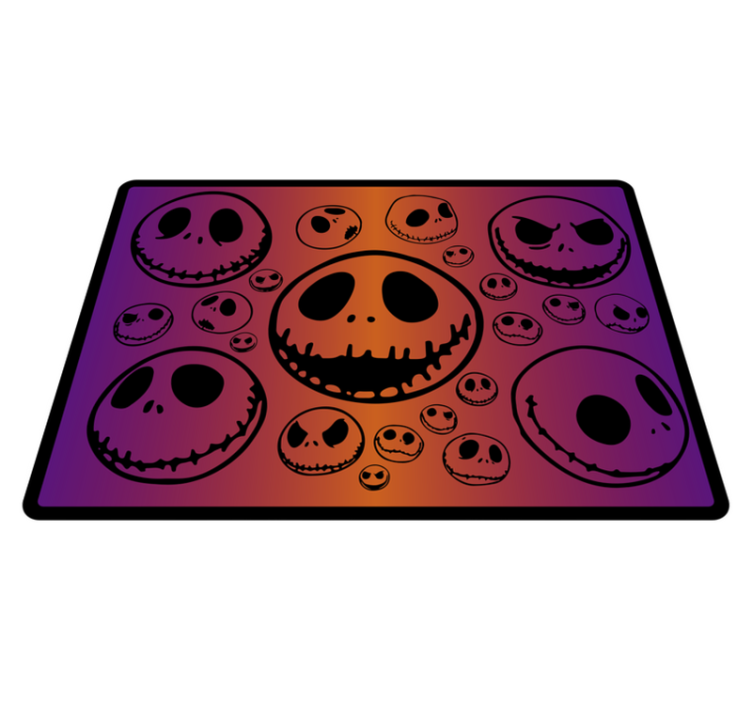 vinylový koberec halloween vzor strašidelných lebiek - Tenstickers