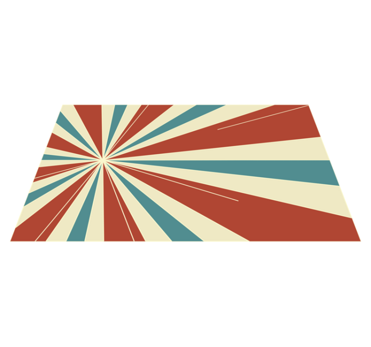 Retro čiary výbuch vinobranie koberec - Tenstickers