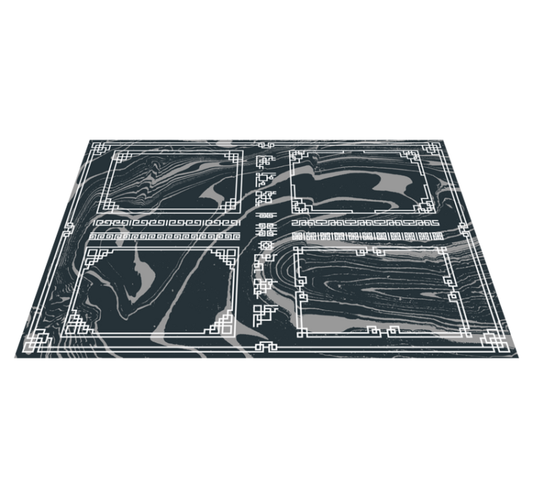 štvorcové mramorové geometrické koberce - Tenstickers