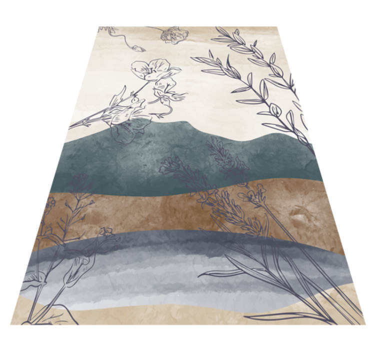 Maľovaný prírodný kvetinový koberec - Tenstickers