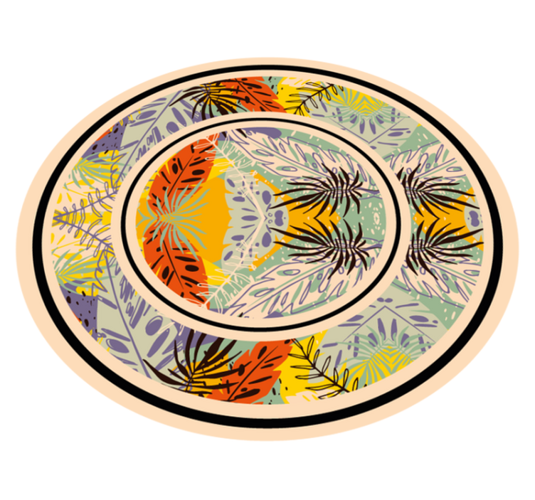 Kruhová koruna listov kvetinový koberec - Tenstickers