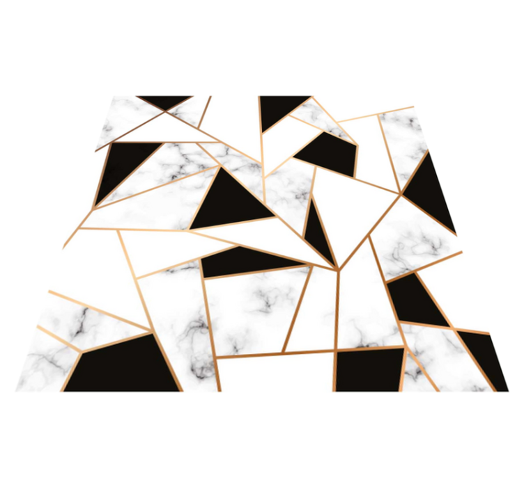 Elegantný čierny a biely povrch moderného koberca - Tenstickers