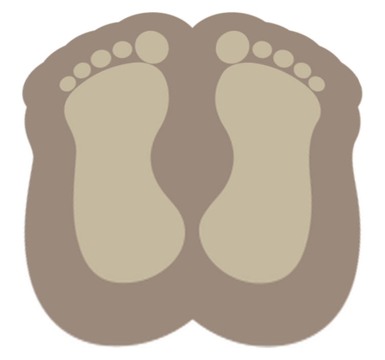 Vinylový koberec kúpeľňové stopy moderný koberec - Tenstickers