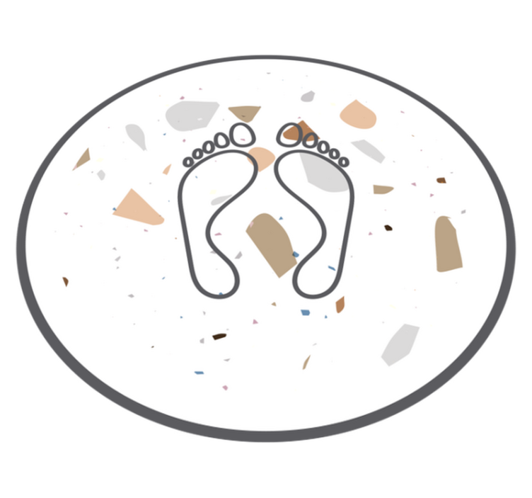 Terazzové stopy v kúpeľni - Tenstickers