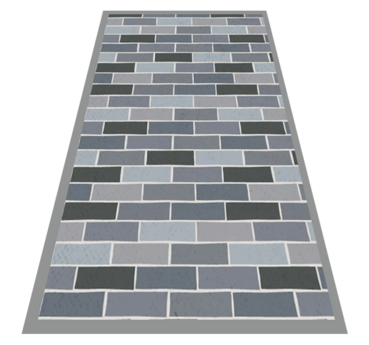 Vinylový koberec zo šedých tehál - Tenstickers