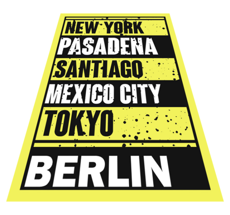 Mestské názvy vinylový koberec - Tenstickers