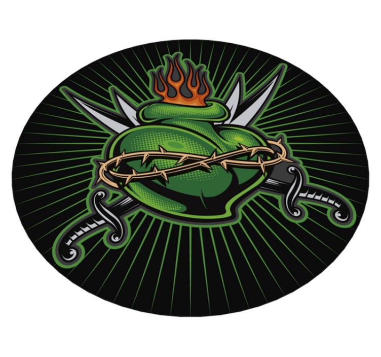 detský vinylový hry ohnivý meč srdce - Tenstickers