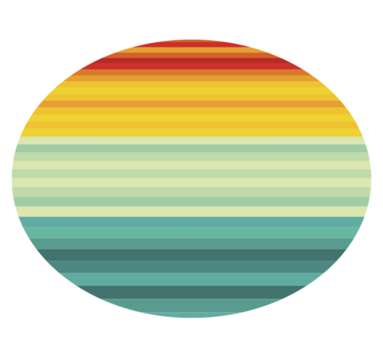 pruhovaný vinylový koberec kruh dúhových pruhov - Tenstickers