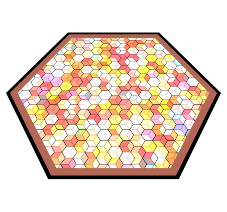 vinylový koberec s geometrickýmy tvarmi hexagonálne spektrum - Tenstickers