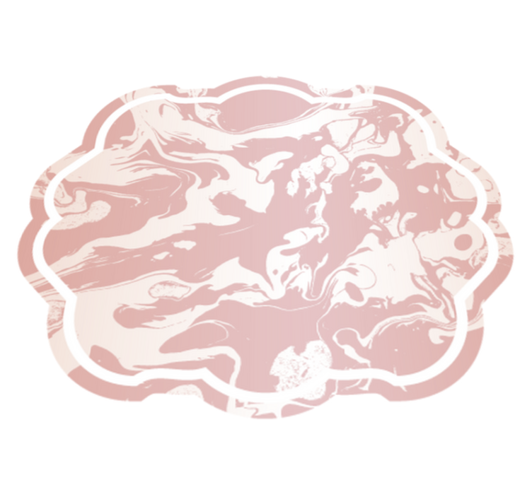 Moderný koberec z ružového a bieleho mramoru - Tenstickers