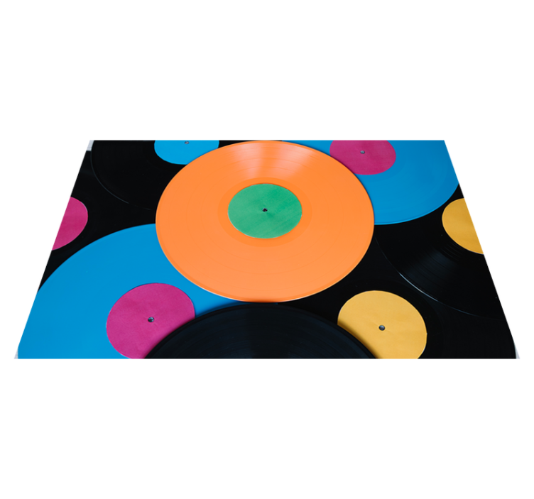 Vinyl koberec záznam viacfarebný - Tenstickers