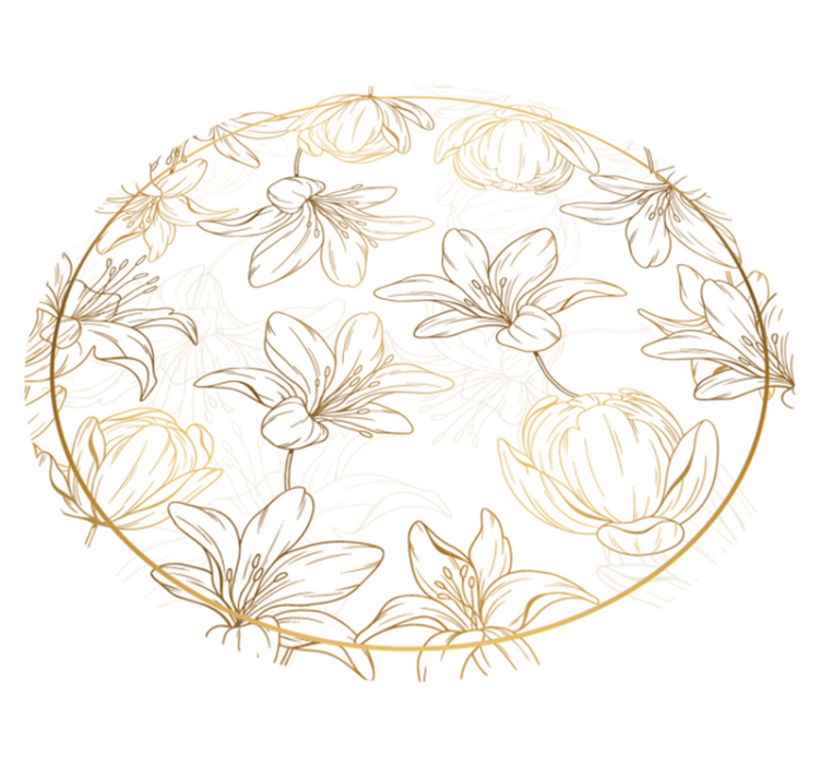 Kvetinový koberec zlatých kvetov - Tenstickers