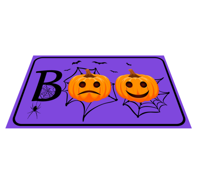 Boo s pavučinami halloweenske koberce - Tenstickers