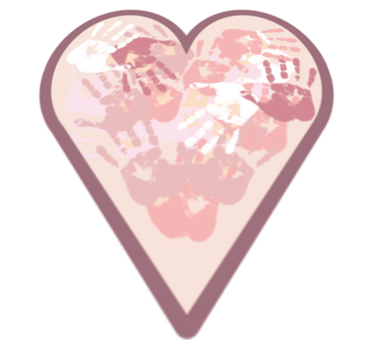 vinylový koberec s menom personalizované srdce - Tenstickers