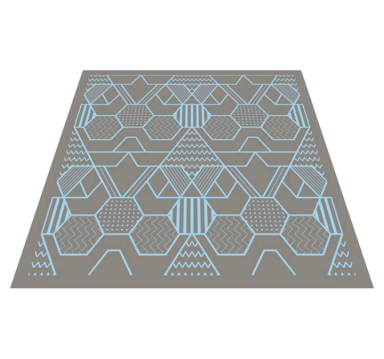 Vinylový koberec s geometrickými tvarmi abstraktné tvary - Tenstickers