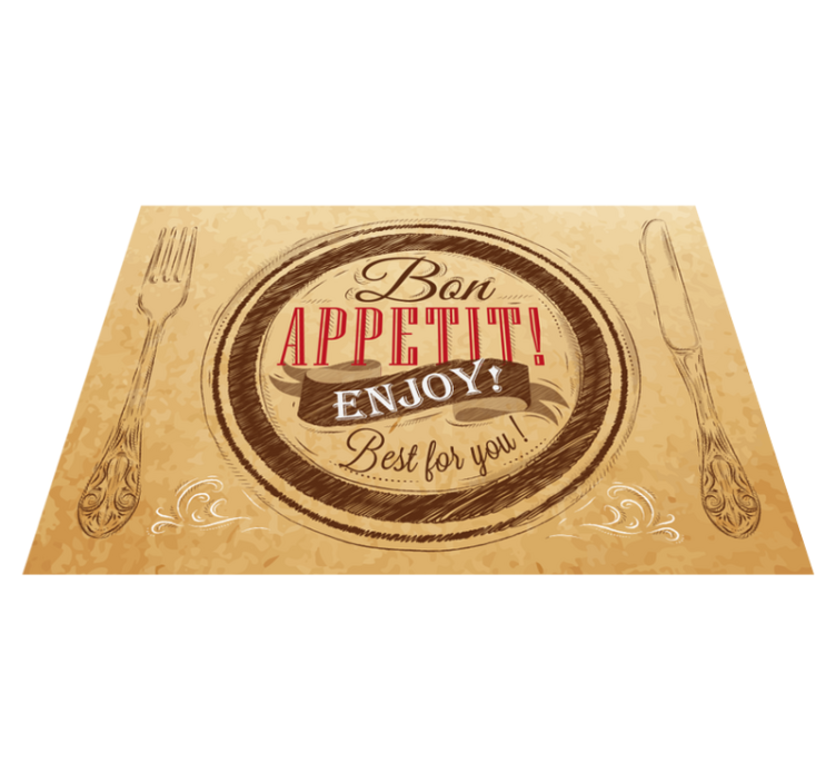 vinylový koberec citáty dobrú chuť užite si - Tenstickers