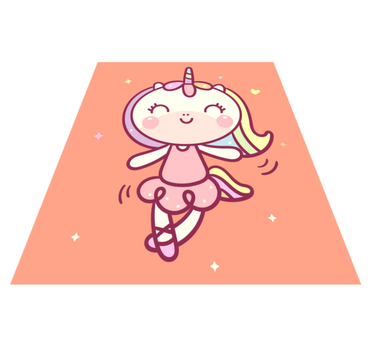 rôzne vinylové koberce pre deti kreslený jednorožec - Tenstickers