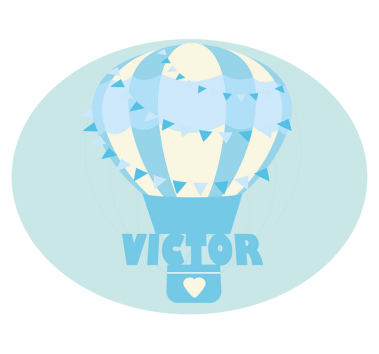 vinylový koberec s menom prispôsobiteľný balón - Tenstickers