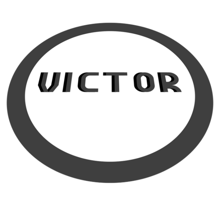 vinylový koberec s menom personalizovaný monogram - Tenstickers