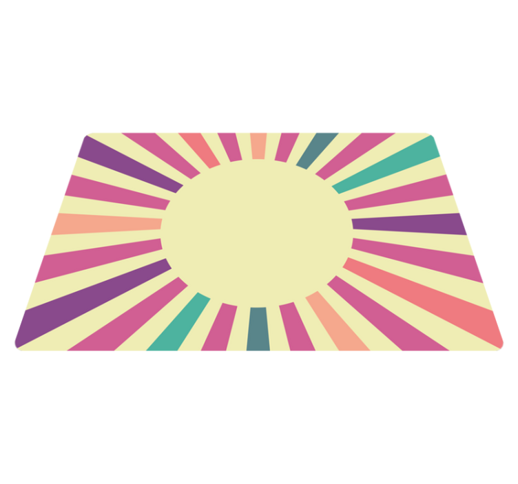 Vinylový koberec s geometrickými tvarmi vlnité línie - Tenstickers