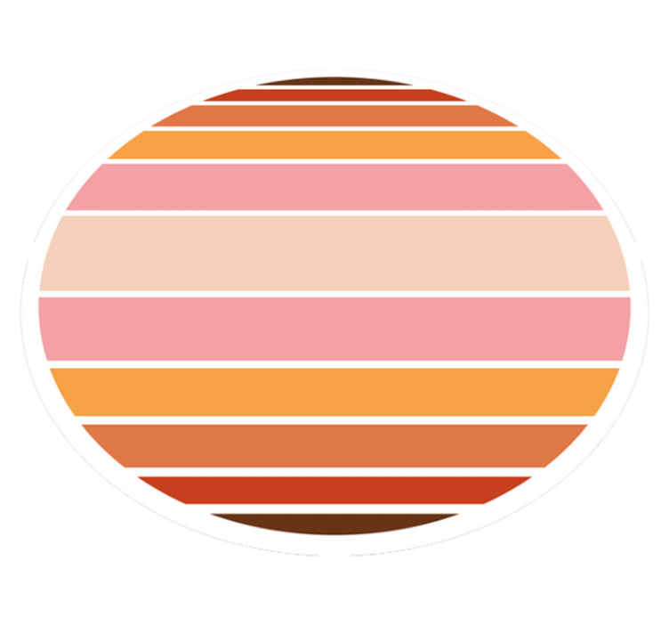 pruhovaný vinylový koberec pruhovaný oválny dizajn - Tenstickers