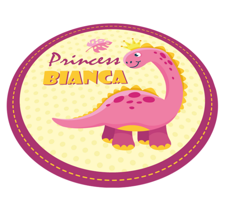 vinylový koberec pre bábätko princezná dinosaurus - Tenstickers