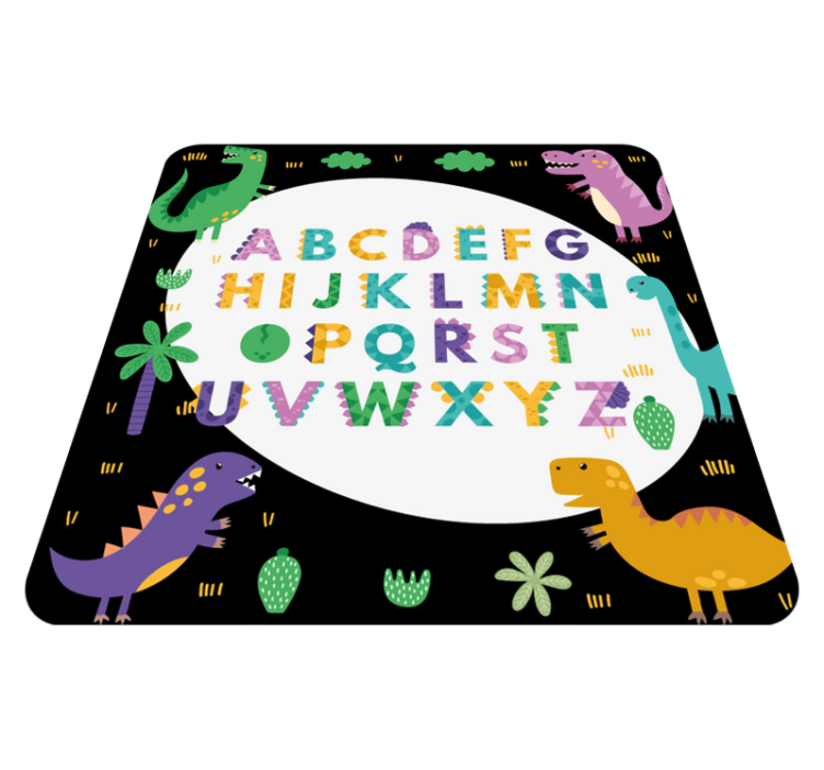 Dinosaury s kobercom z vinylovej abecedy podľa abecedy - Tenstickers