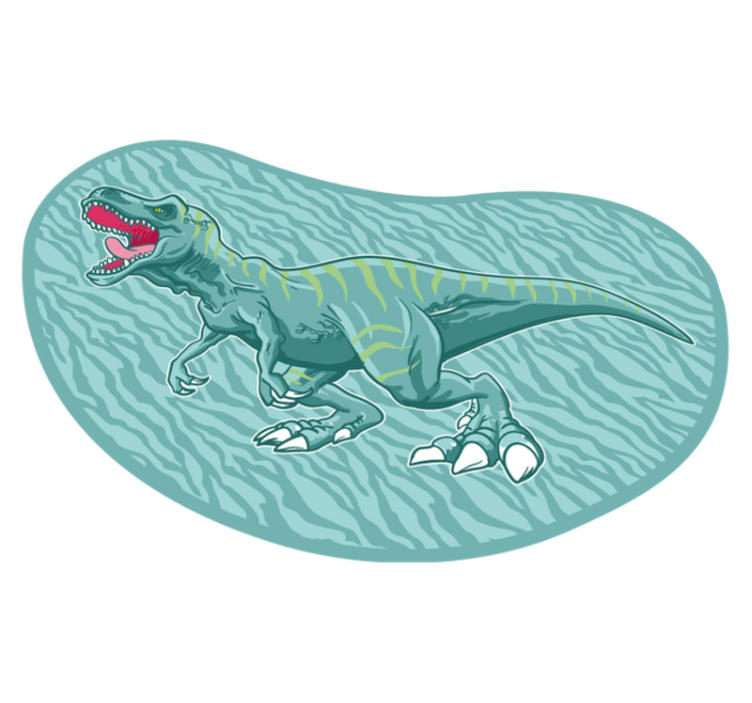 Prúžok tyranosaura rexa dinosaura zvierací koberec - Tenstickers