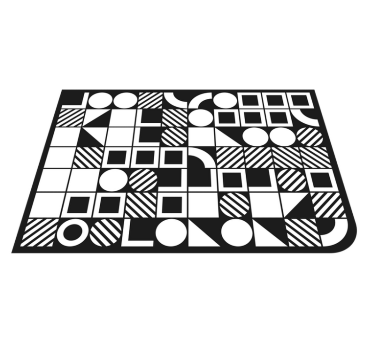 Vinylový koberec s geometrickými tvarmi rovnováha tvarov - Tenstickers