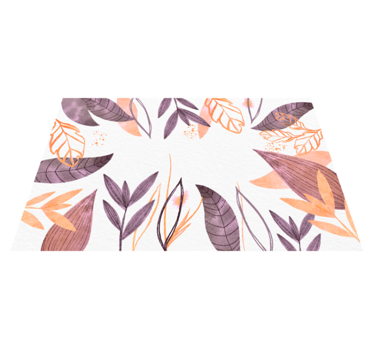 vinylový koberec do spálne elegantné vzory listov - Tenstickers