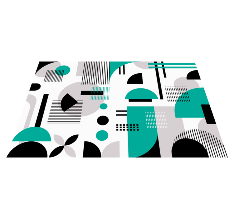 Moderný vinylový koberec s geometrickým tvarom - Tenstickers