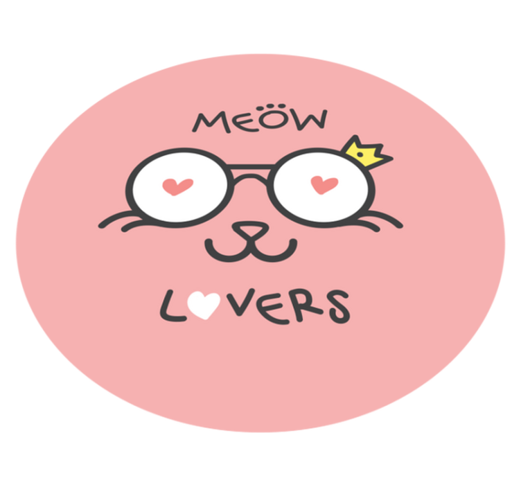 detský vinylový koberec grafika milovníkov mačiek - Tenstickers