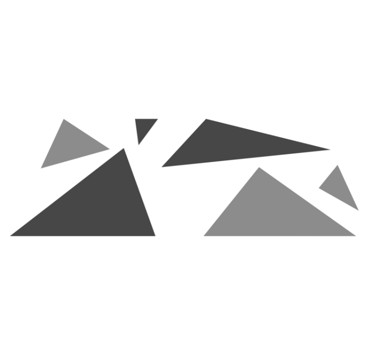 šedé trojuholníkové geometrické vinylové koberce - Tenstickers