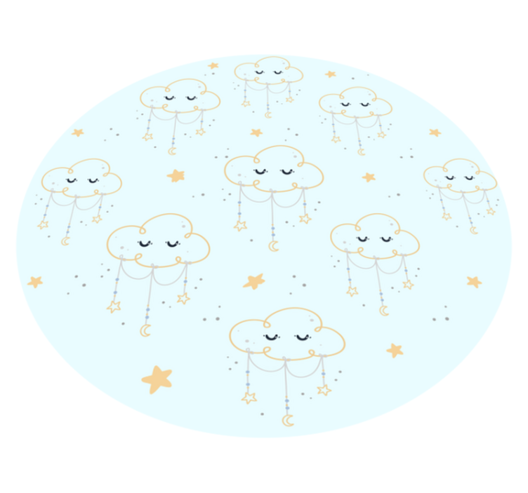 vinylový koberec pre bábätko zasnená oblaková krajina - Tenstickers