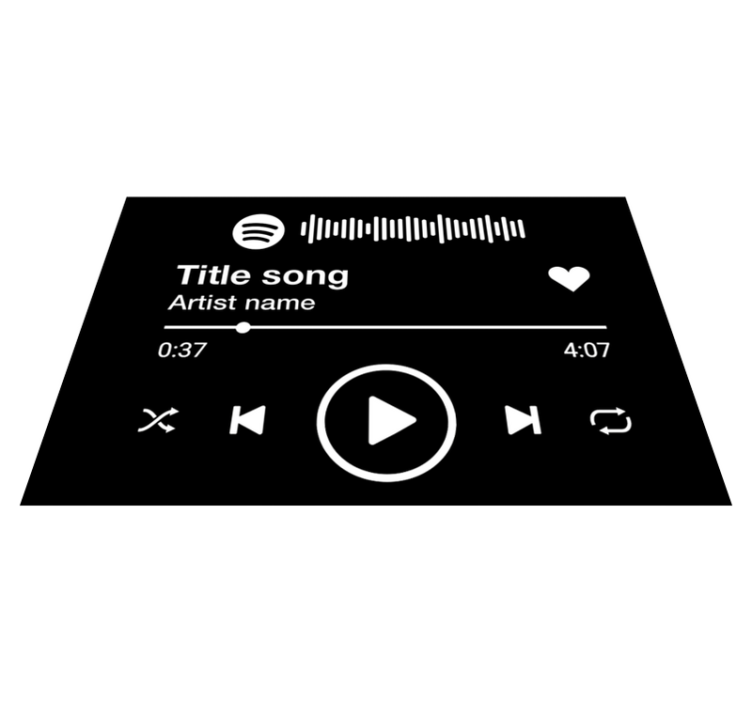 Spotify text personalizovaná mat - Tenstickers