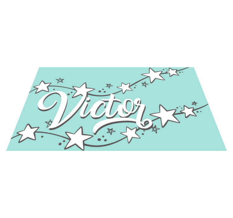 vinylový koberec s menom prispôsobiteľný stardust - Tenstickers