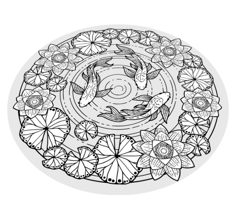 vinylové koberce zvieratá pokoj koi rýb - Tenstickers