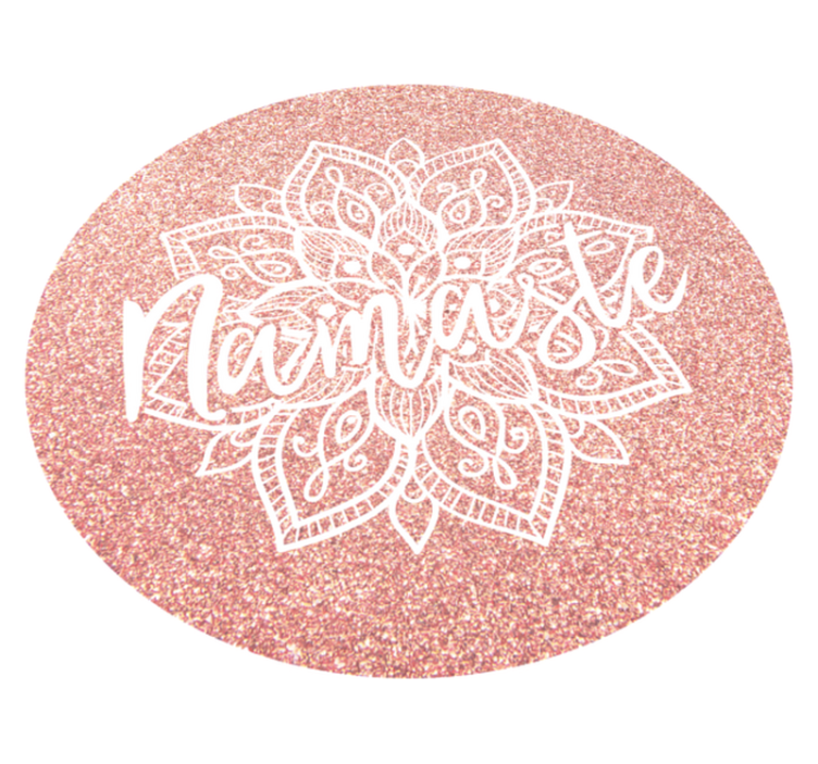 Ružový vinylový koberec namaste mandala - Tenstickers