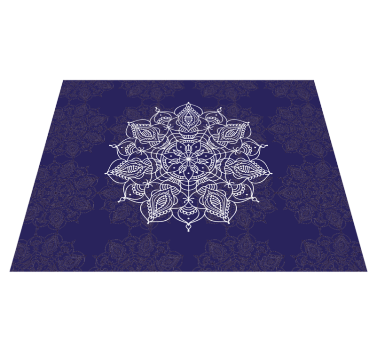 Mandala duchovný lotos mandala vinylový koberec - Tenstickers