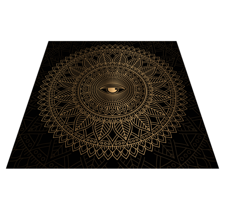 Mandala vinylový koberec vševidúce oko mandala - Tenstickers