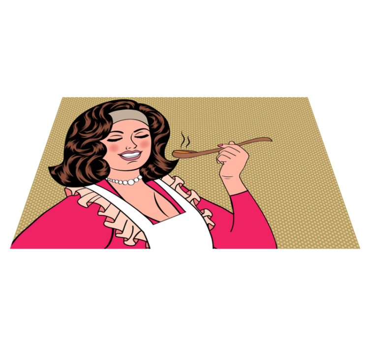 vinylový koberec do kuchyne varenie kreslená postavička - Tenstickers