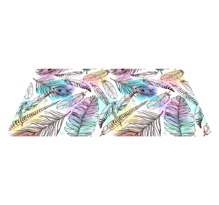 vinylový koberec s kvetmi motív peria - Tenstickers